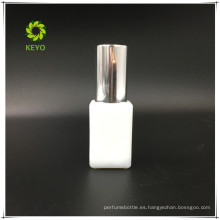 botella de cristal blanca cosmética de OPAL del casquillo de la bomba cuadrado con mejores ventas
